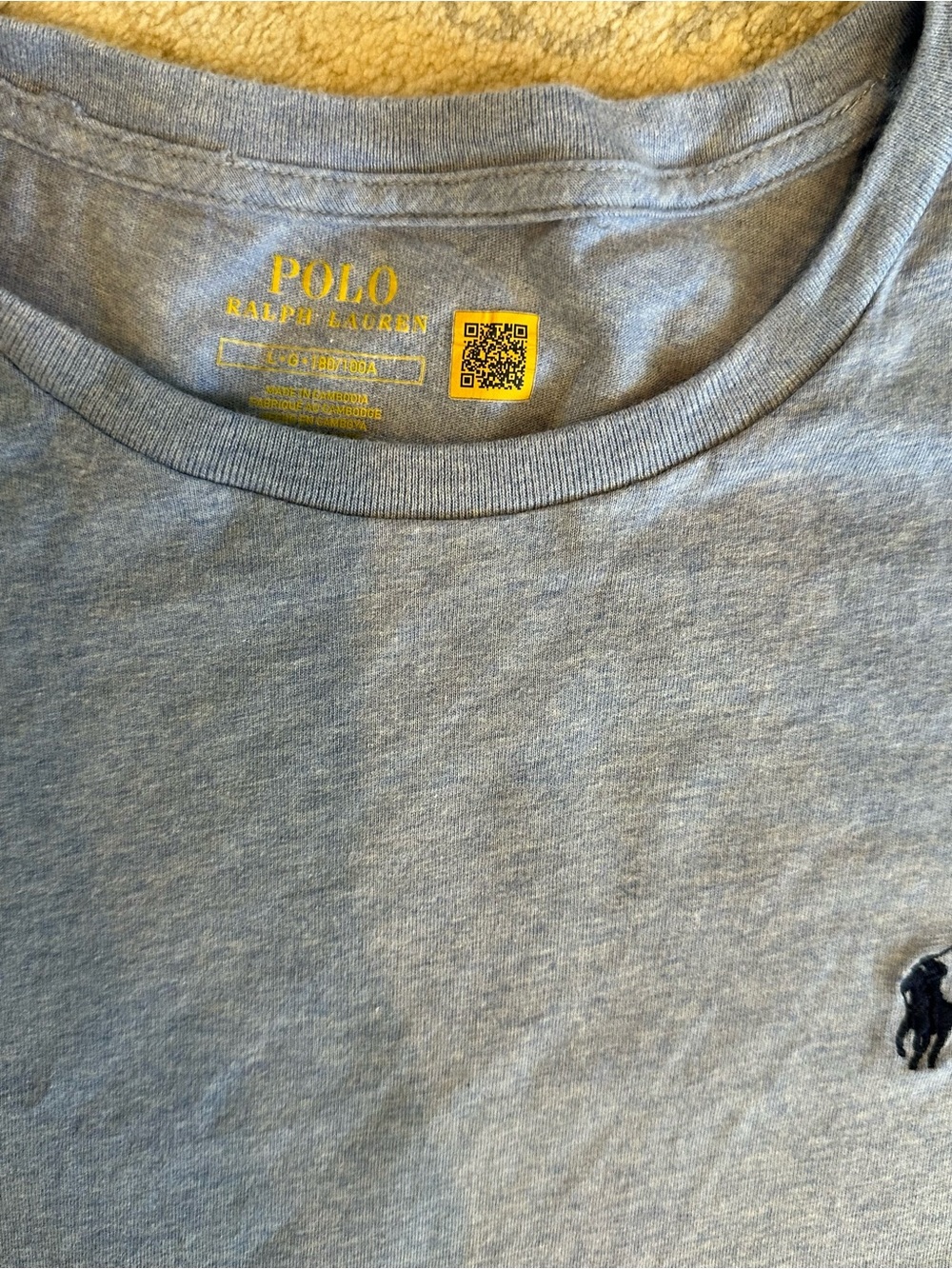 Polo by Ralph Lauren Men's Light Blue Crewneck T-Shirt